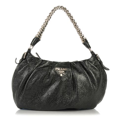 prada cervo lux shoulder bag|PRADA Cervo Lux Chain Hobo Naturale .